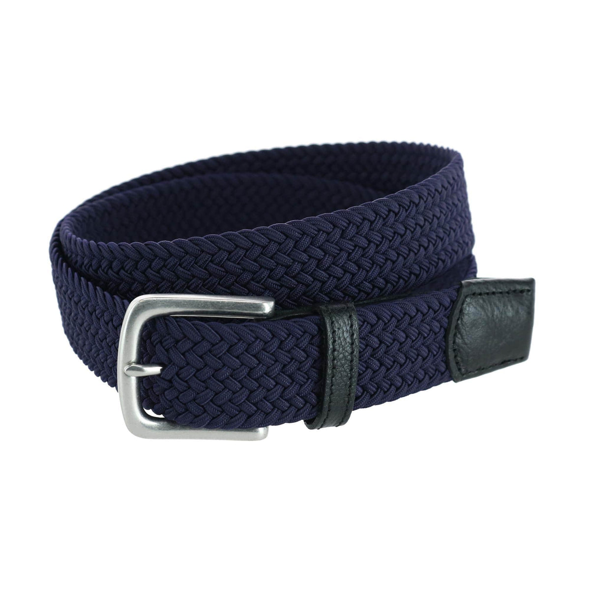 Riverside Solid Stretch Weave Belt - Navy