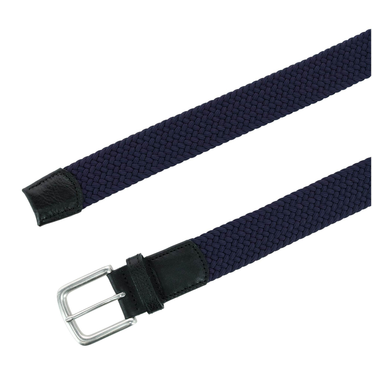 Riverside Solid Stretch Weave Belt - Navy