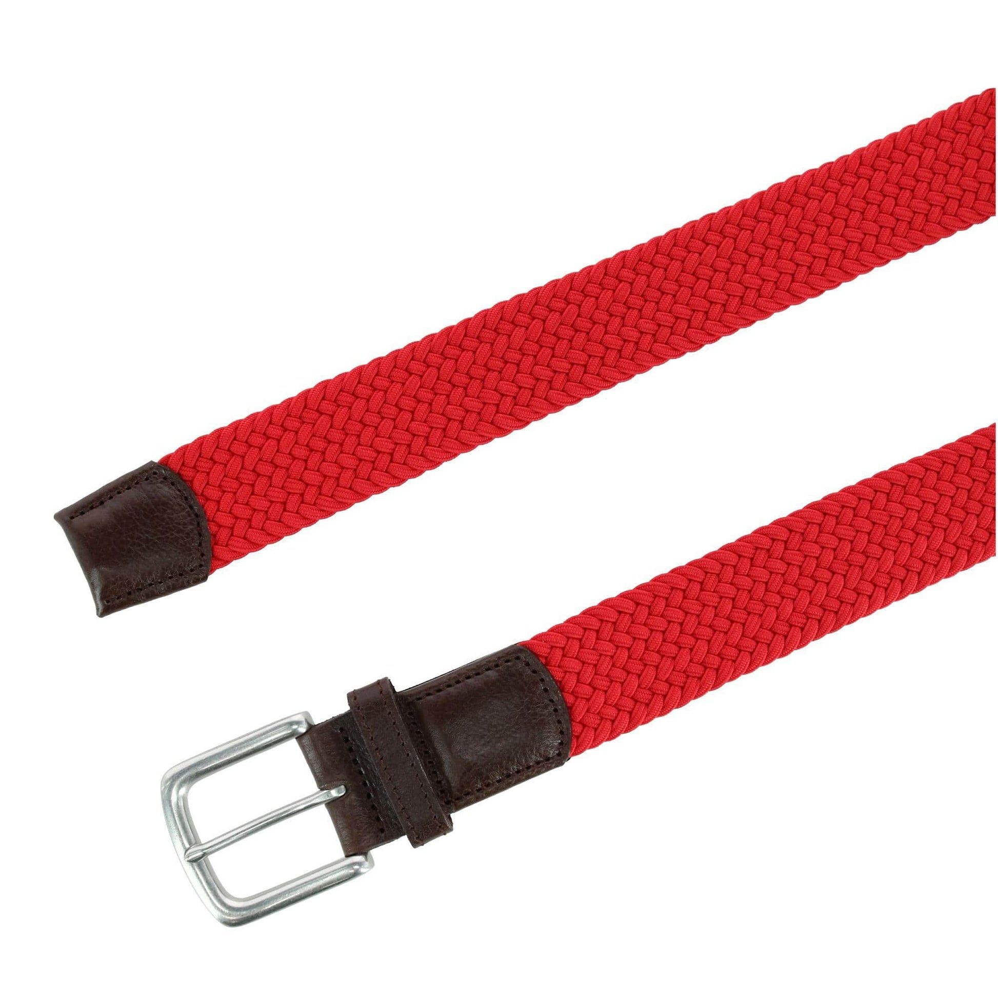 Riverside Solid Stretch Weave Belt - Red