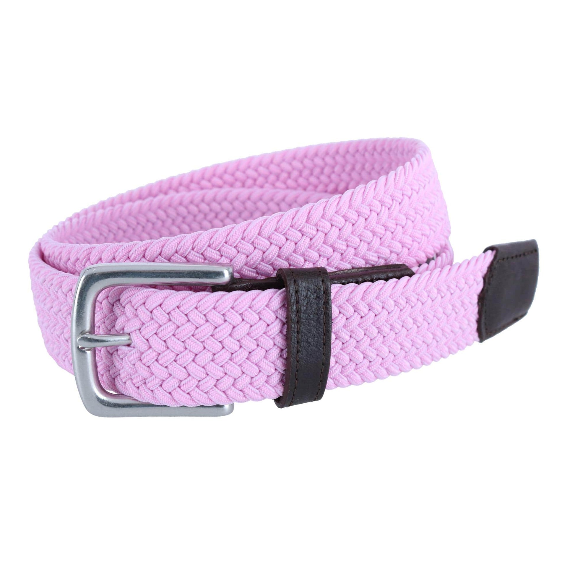Riverside Solid Stretch Weave Belt - Pink