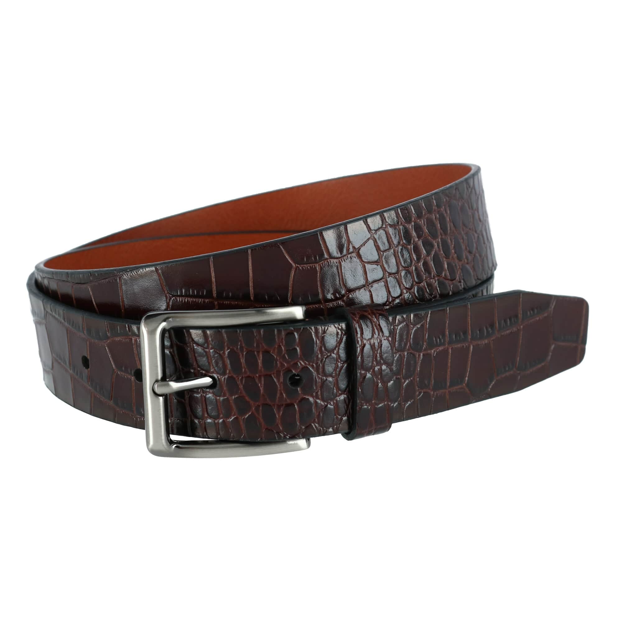 Matisse 35mm Mock Croc Leather Belt by Trafalgar Men's Accessories