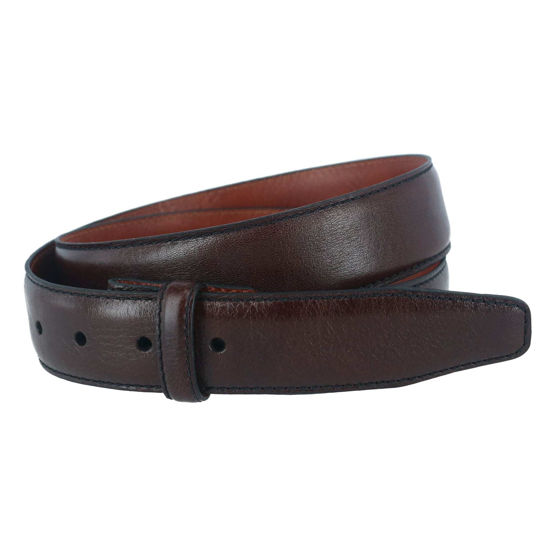 Pebble Grain Leather 35mm Harness Belt Strap - Brown