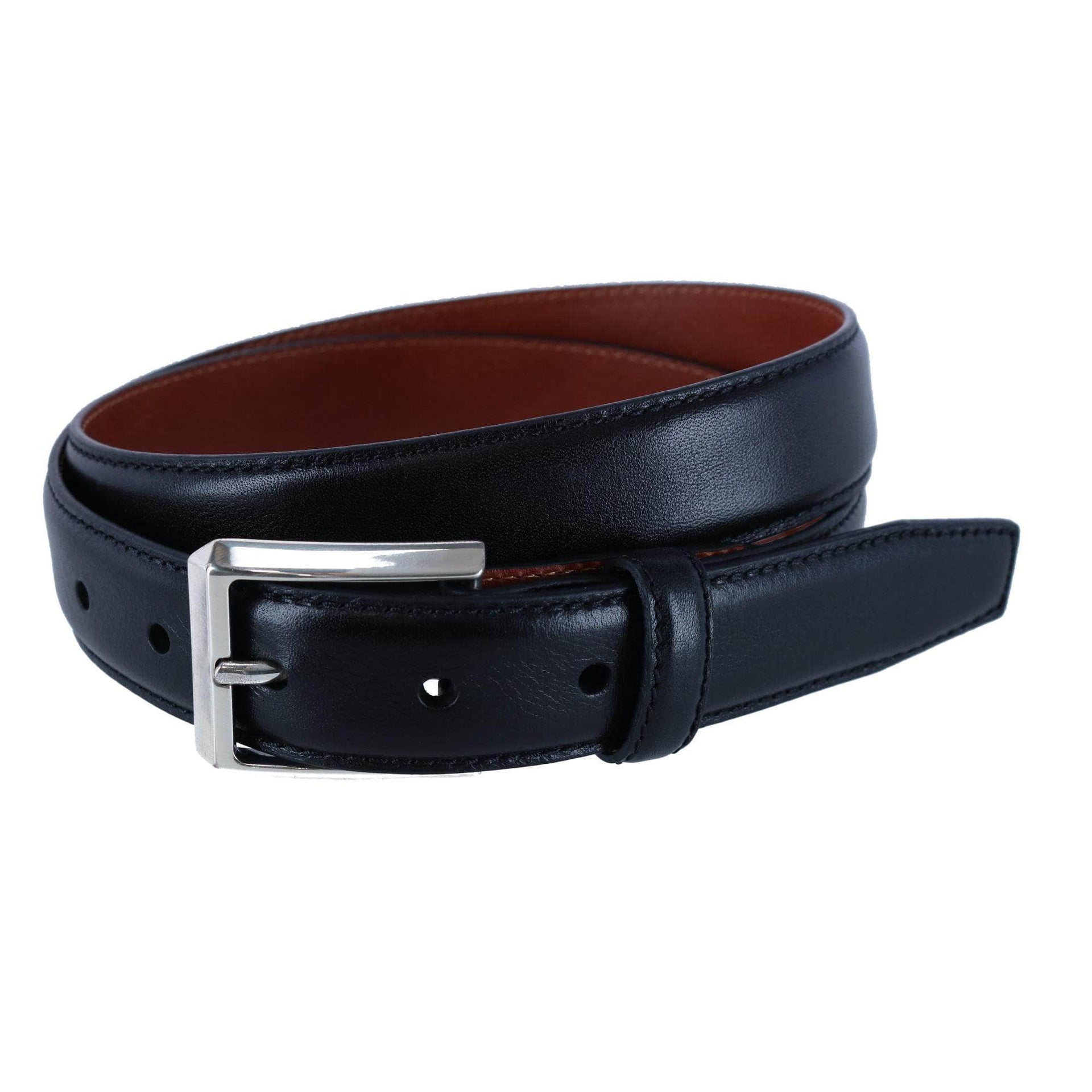 Big & Tall Classic Cortina 30mm Leather Belt by Trafalgar Men's Accessories