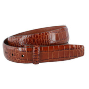 Leather Mock Crocodile Print 35mm Harness Belt Strap