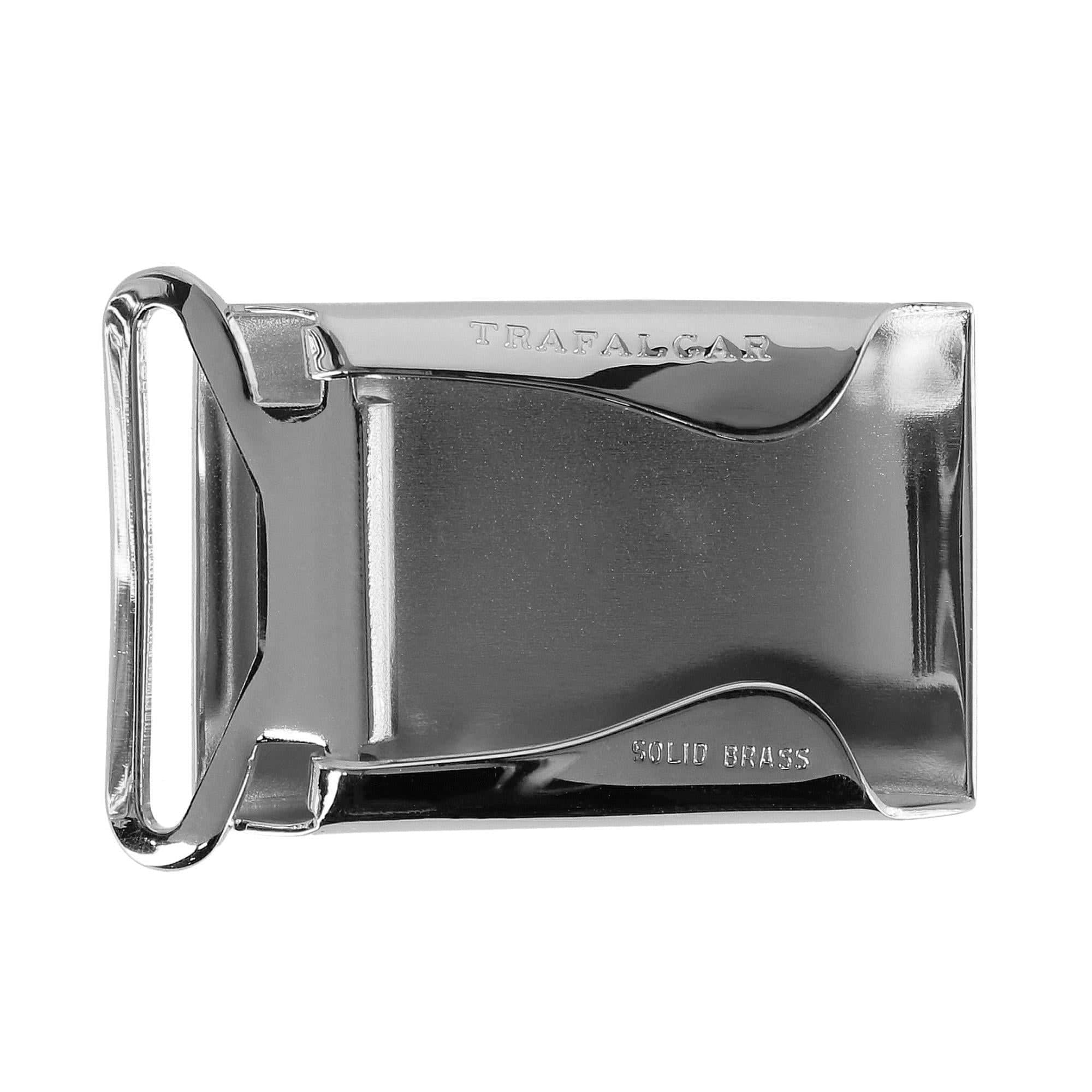 25mm Smooth Polished Finish Compression Belt Buckle - Polish Silver
