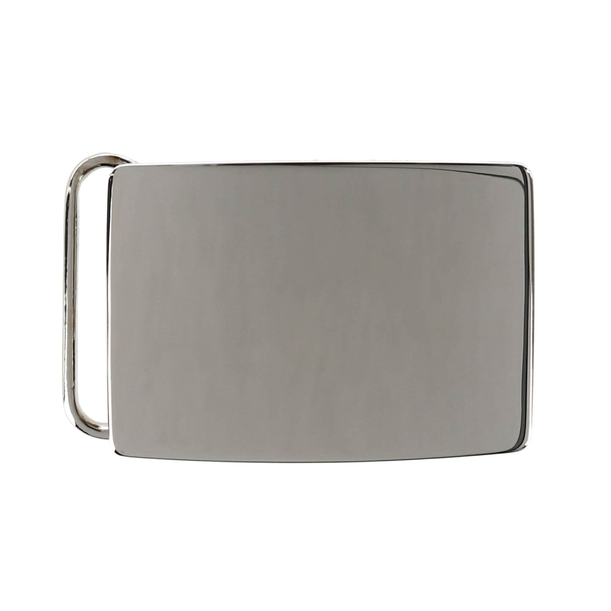 30mm Rhodium Over Solid Sterling Compression Belt Buckle