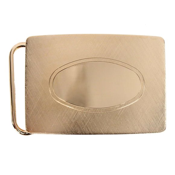 30mm Oval Signet Brass Based Compression Belt Buckle