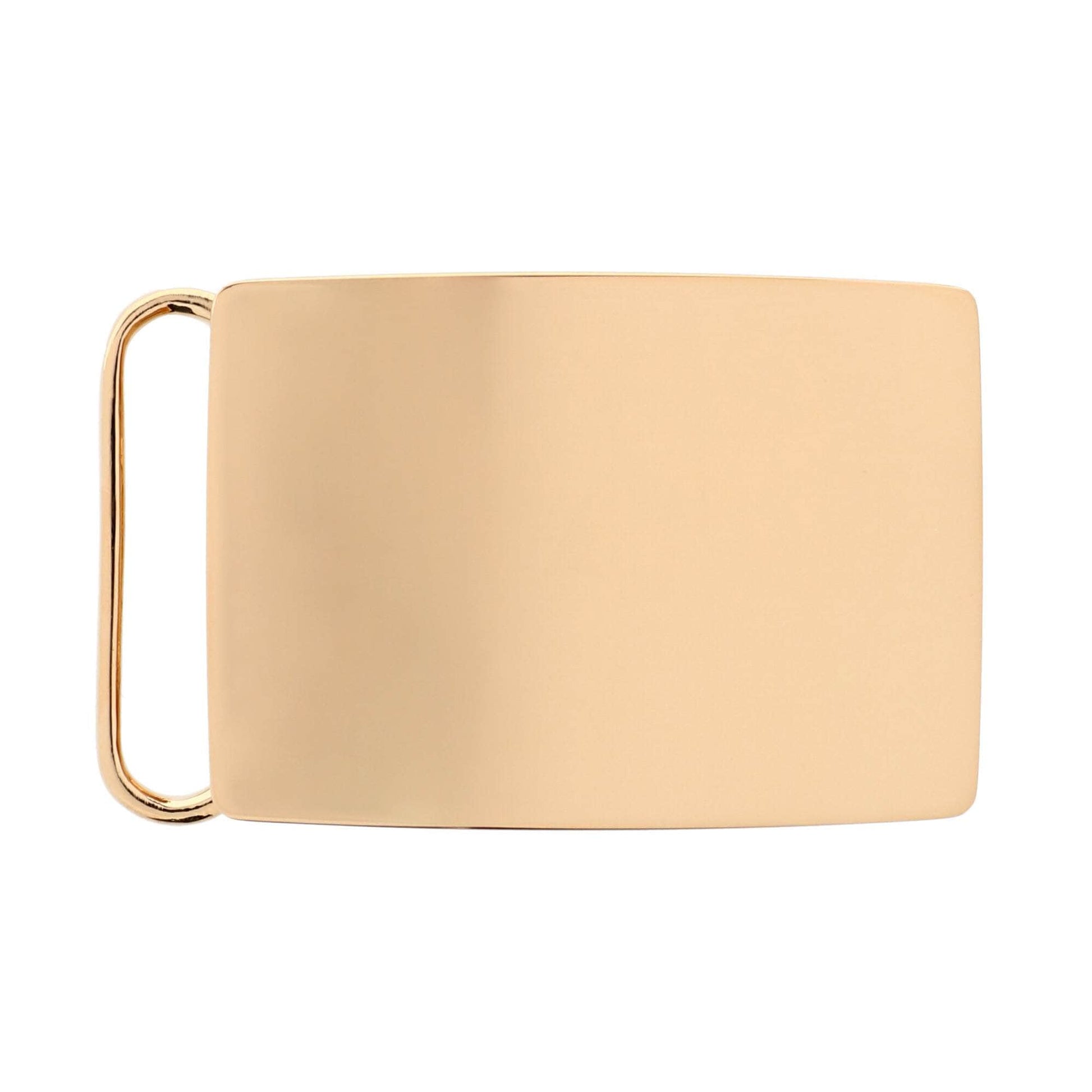 30mm 24K Gold Over Brass Compression Belt Buckle - Gold