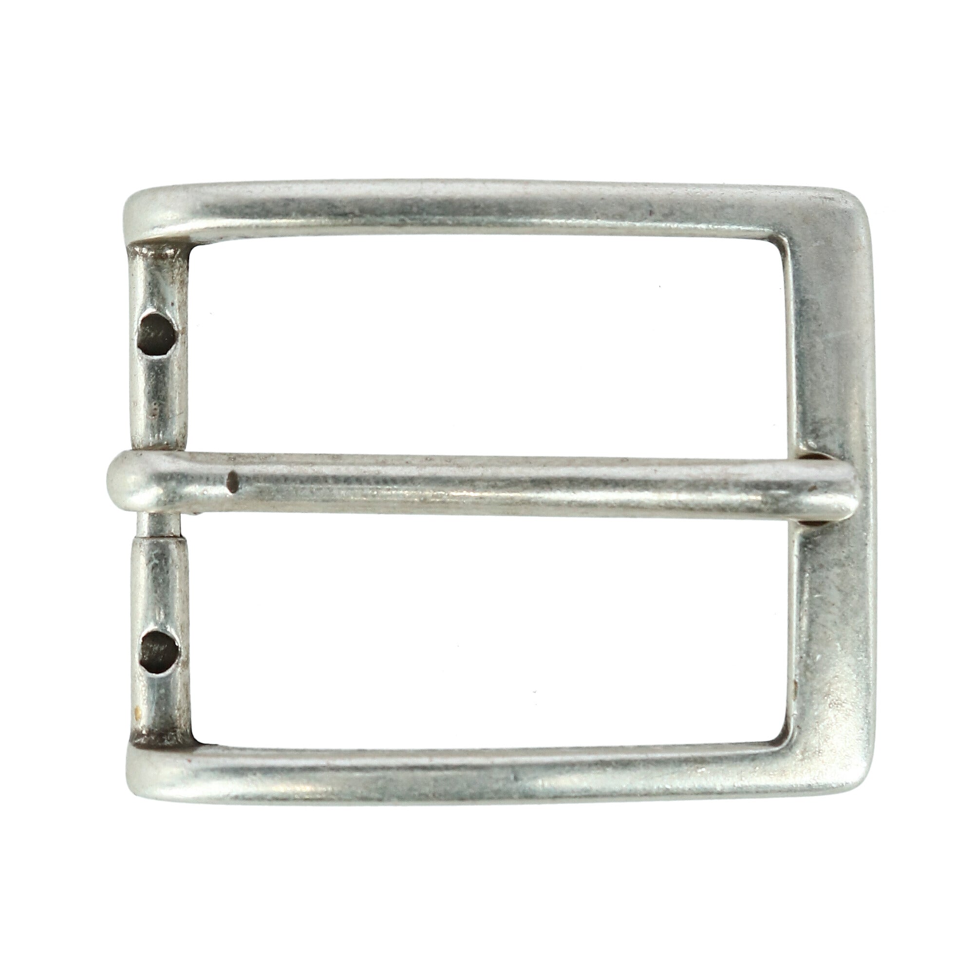 32mm Simply Stated Single Prong Solid Brass Harness Belt Buckle - Antique Silver