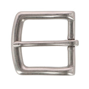 32mm Soft Edged Solid Brass Brushed Nickel Single Prong Buckle