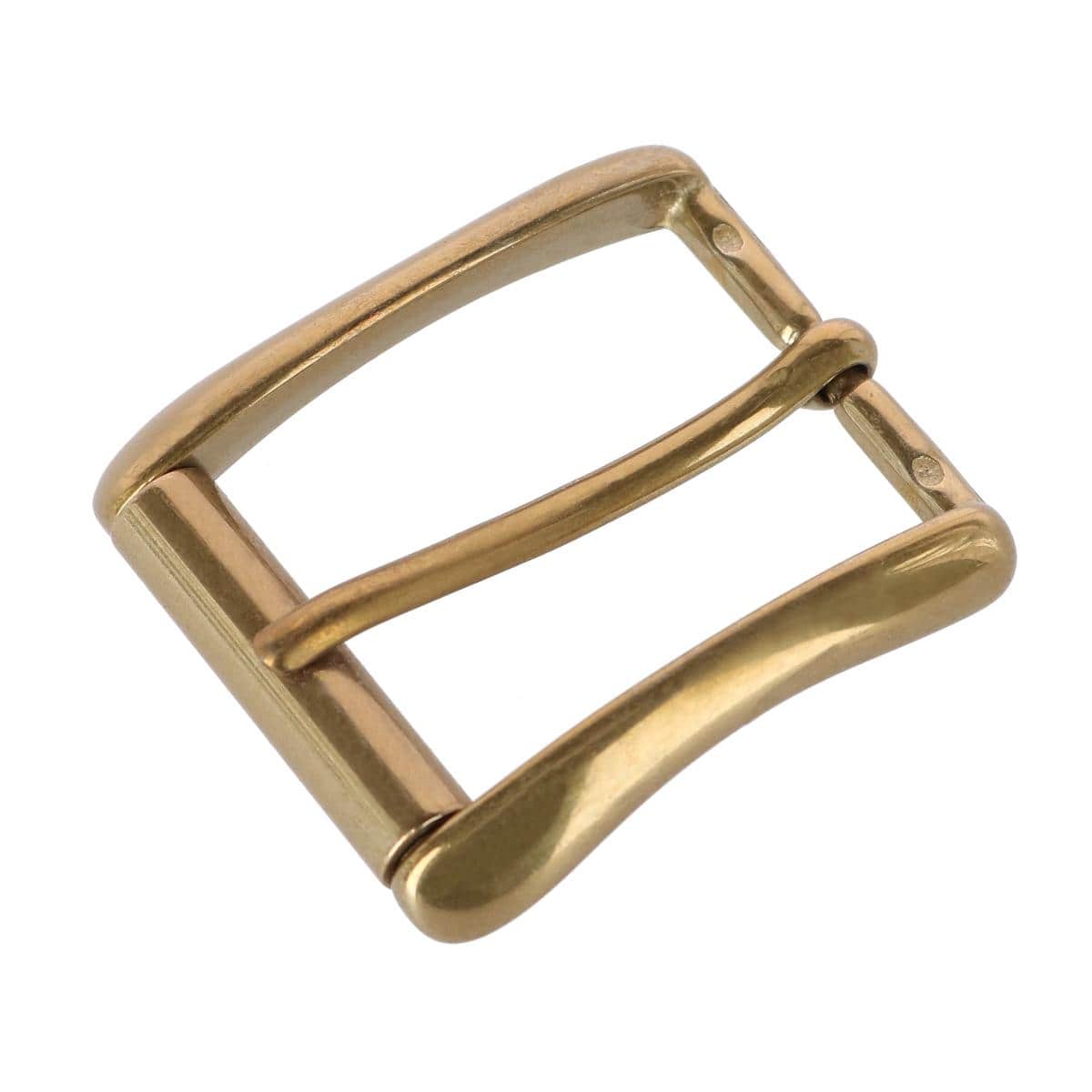 35mm Italian Brass Antique Gold Roller Buckle - Gold