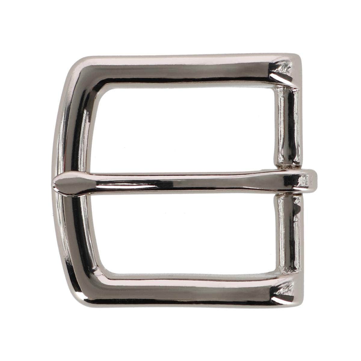 32mm Solid Brass Polished Silver Single Prong Buckle