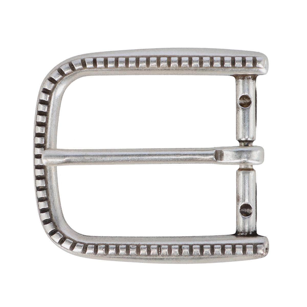 35mm Detailed Italian Silver Rounded Buckle