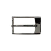 30mm Elongated Rectangular Solid Brass Italian Harness Belt Buckle