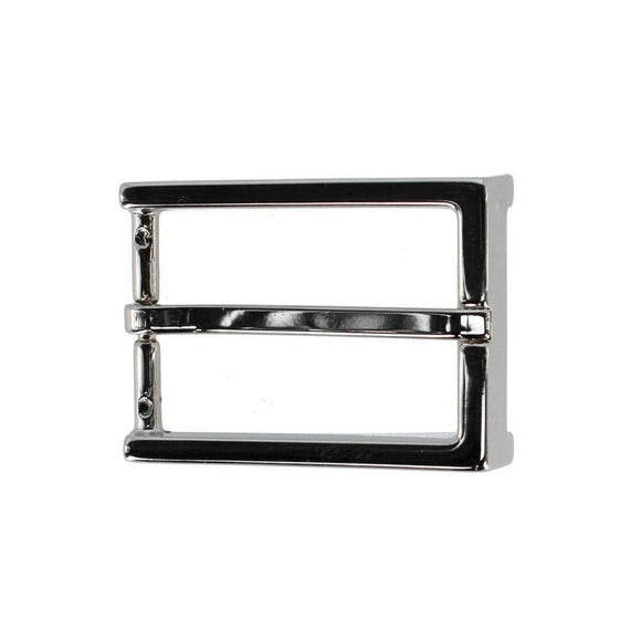 35mm Italian Classic Rectangular Sold Brass Harness Belt Buckle