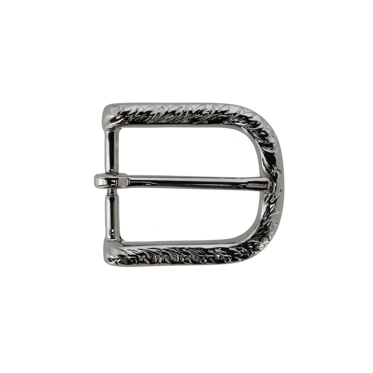 30mm Italian Rippled Textured Solid Brass Harness Belt Buckle