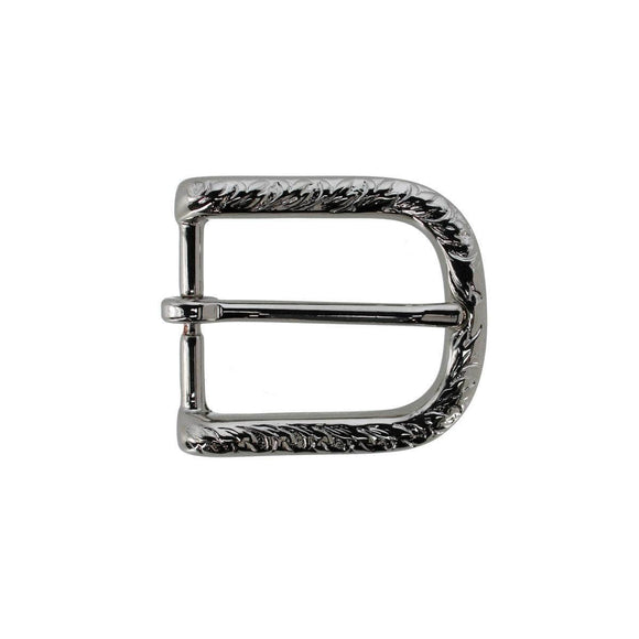 30mm Italian Rippled Textured Solid Brass Harness Belt Buckle