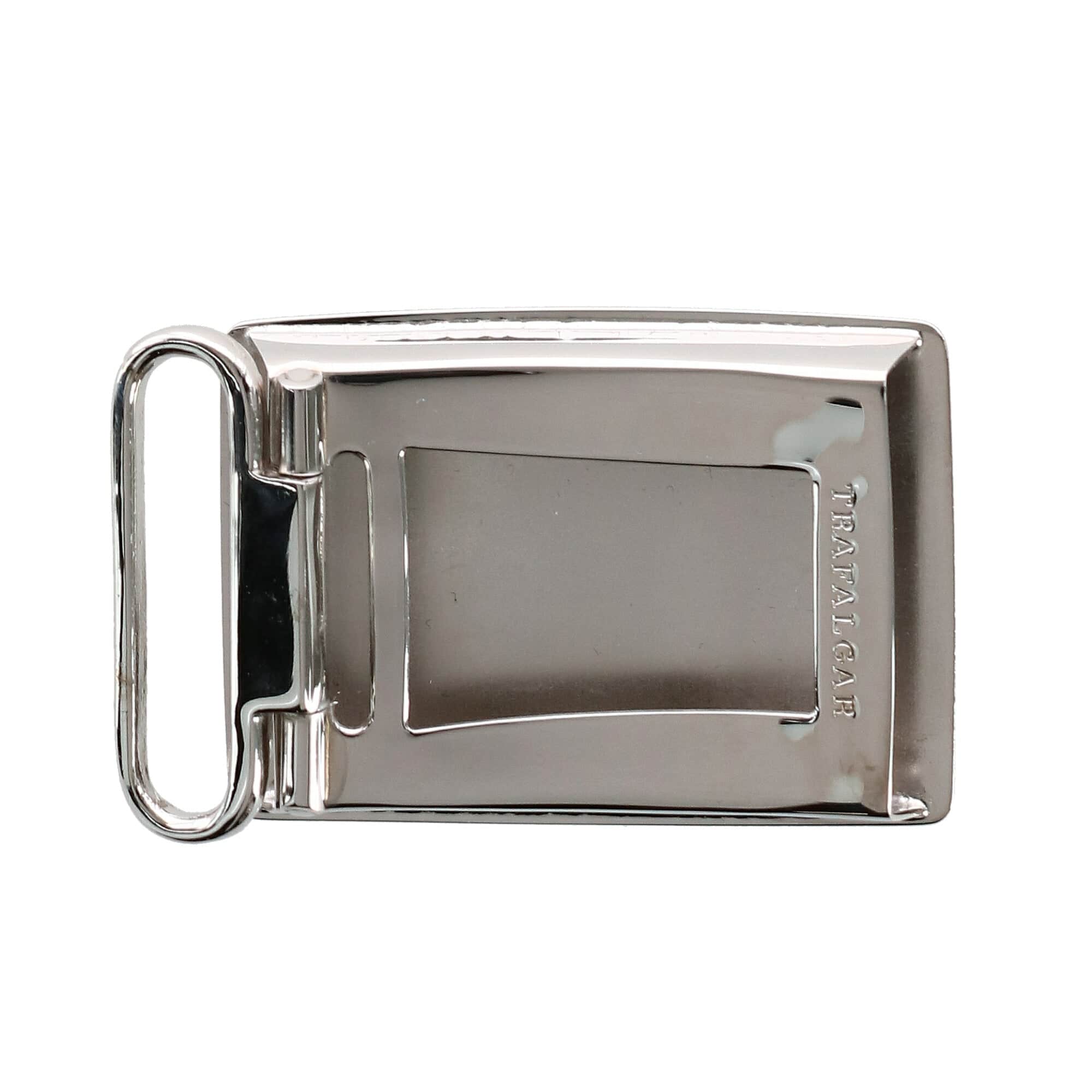 30mm Etched Compression Belt Buckle - Silver