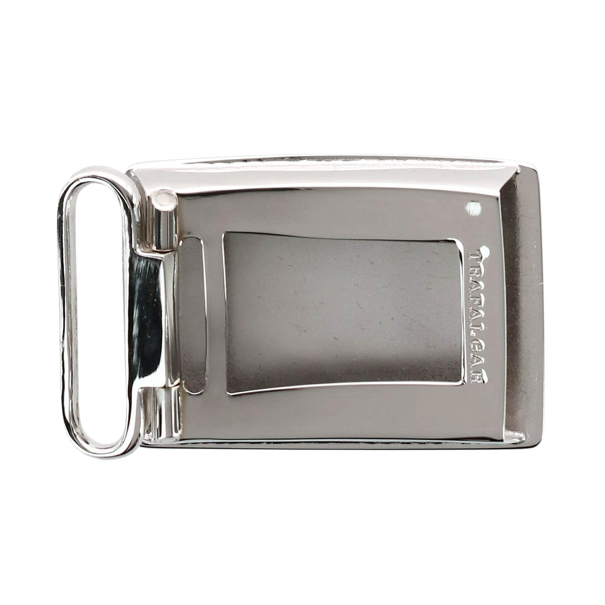 30mm Scallop Edge Compression Belt Buckle - Silver