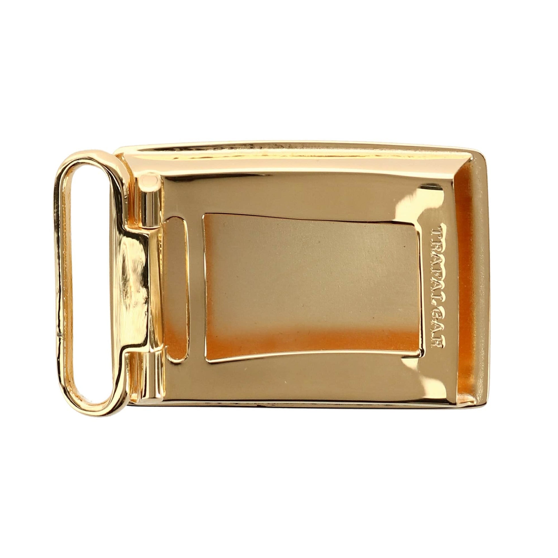 30mm Scallop Edge Compression Belt Buckle - Gold