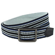 Big and Tall Matias Blue and Kahki Stripe Reversible Braided Casual Golf Belt