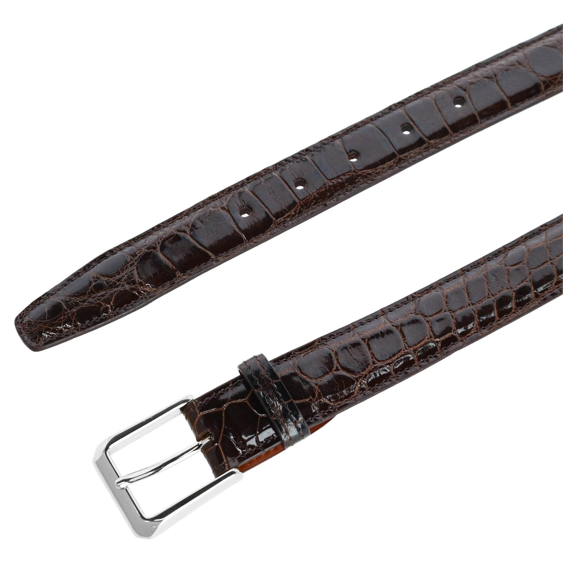 Trafalgar Big & Tall Mock Crocodile Print Leather Belt