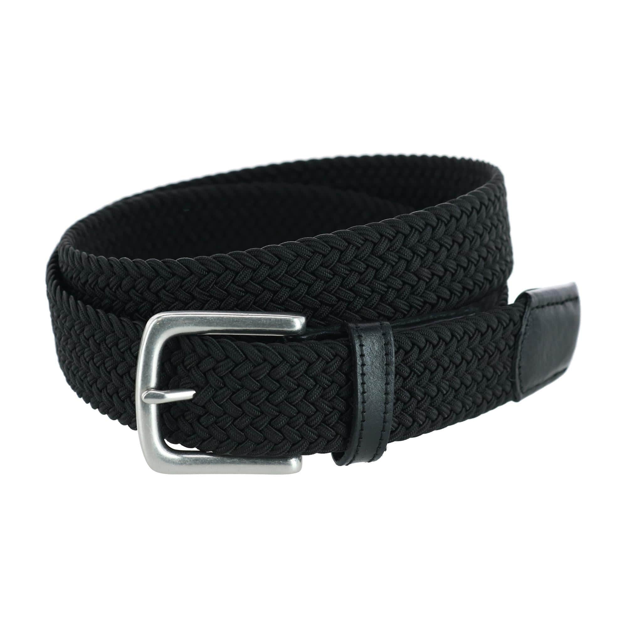 Riverside Big and Tall Solid Stretch Weave Belt by Trafalgar Men's