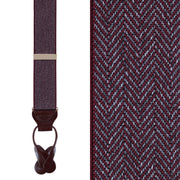 Silas Classic Herringbone Elastic Button End Braces