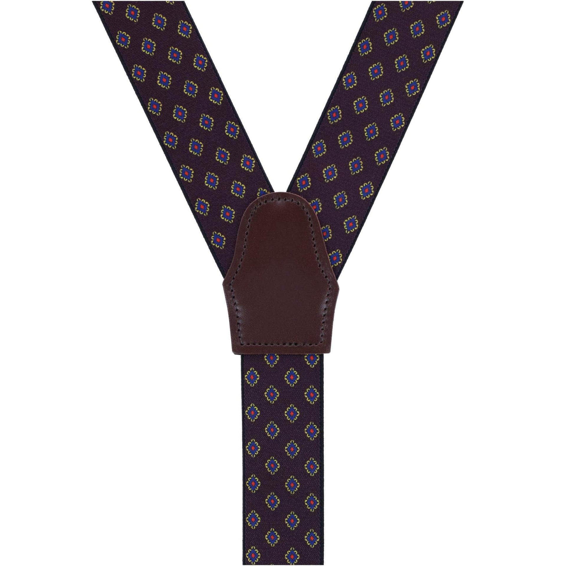 Luxe Diamond Elastic Button End Braces by Trafalgar Men's Accessories