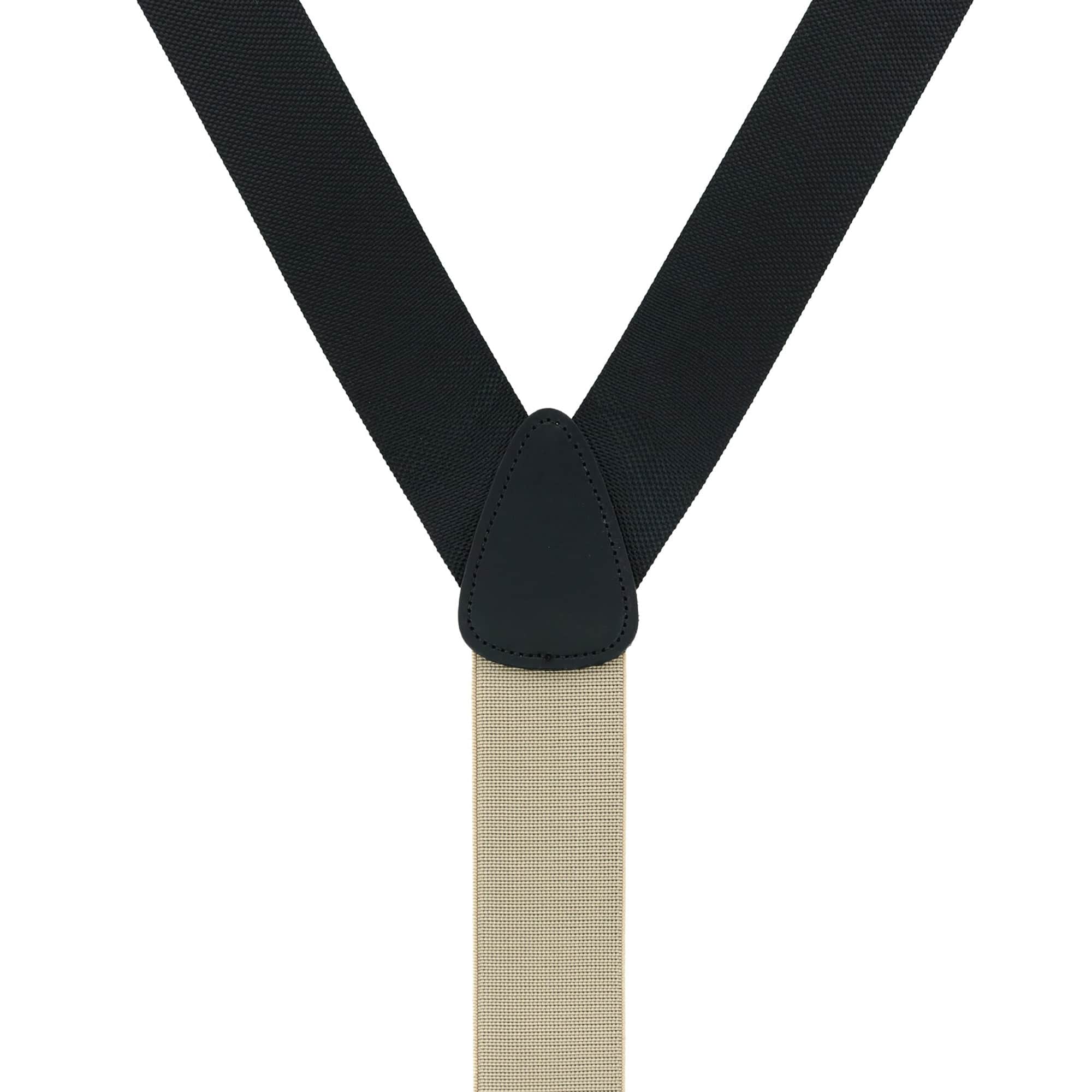 Big & Tall Hudson Solid Button End Braces - Black