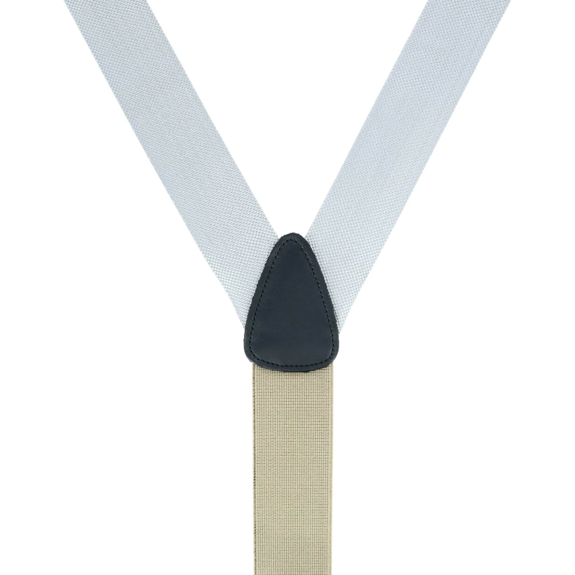 Hudson Nylon Button End Braces - Silver