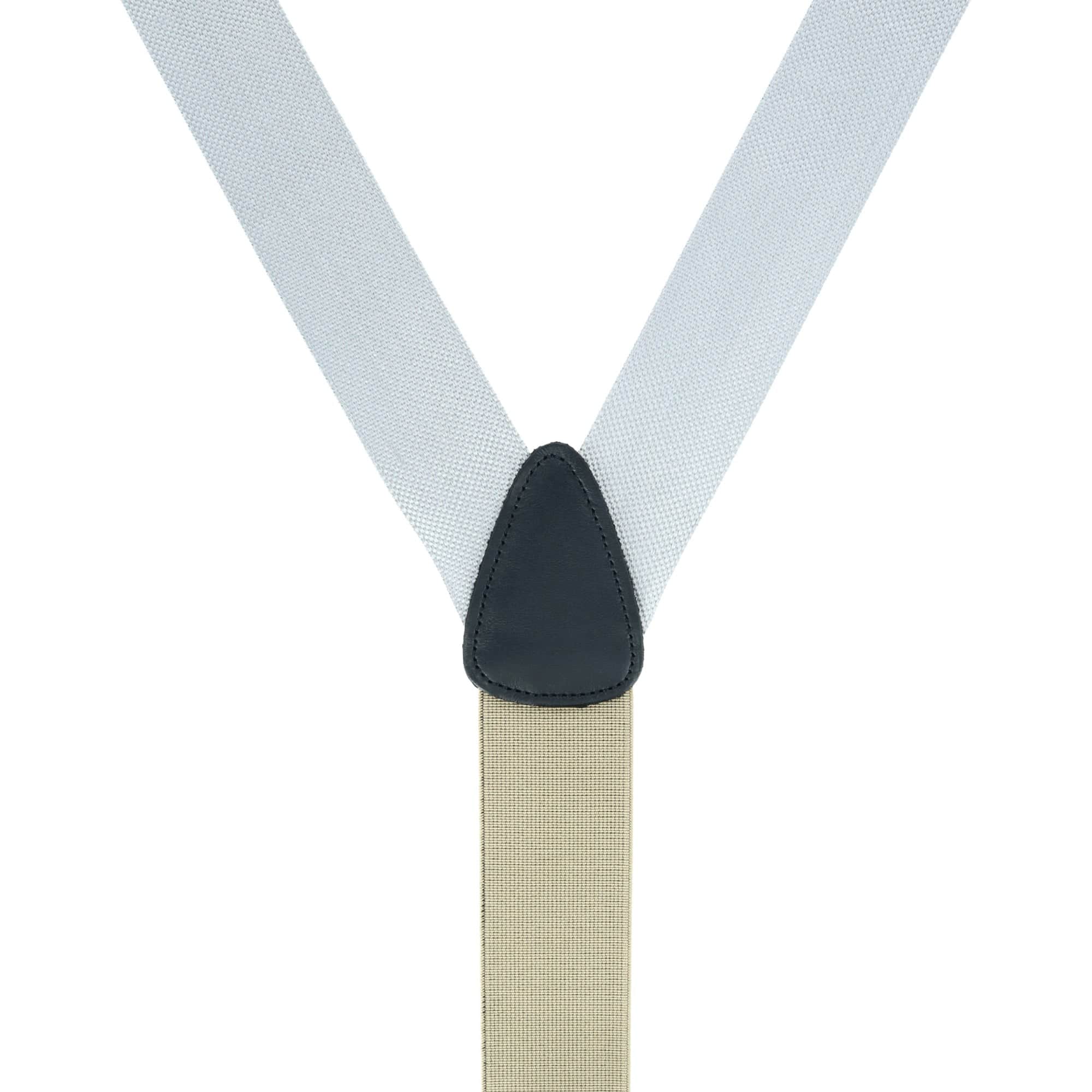 Hudson Nylon Button End Braces - Silver