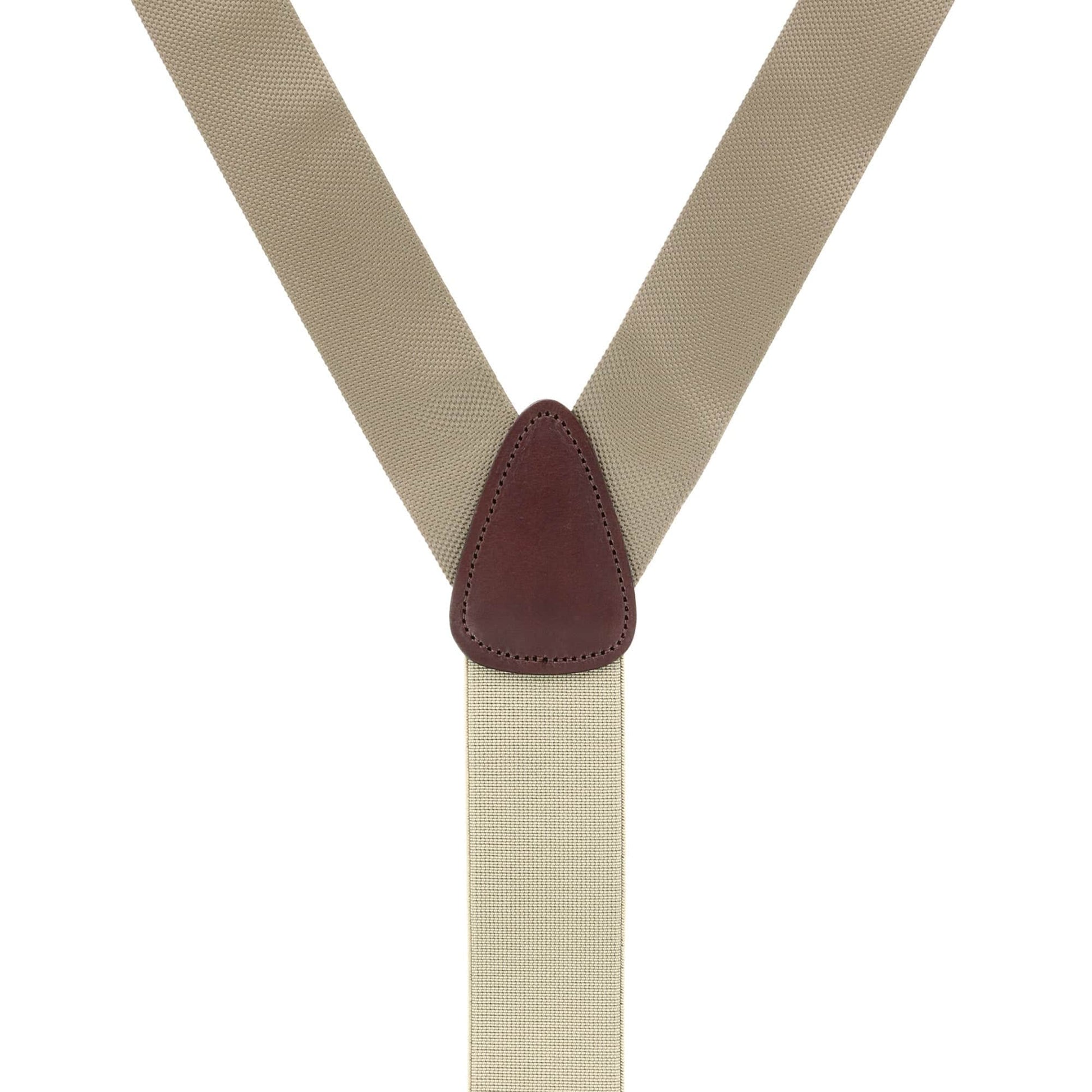 Hudson Nylon Button End Braces - Dark Khaki