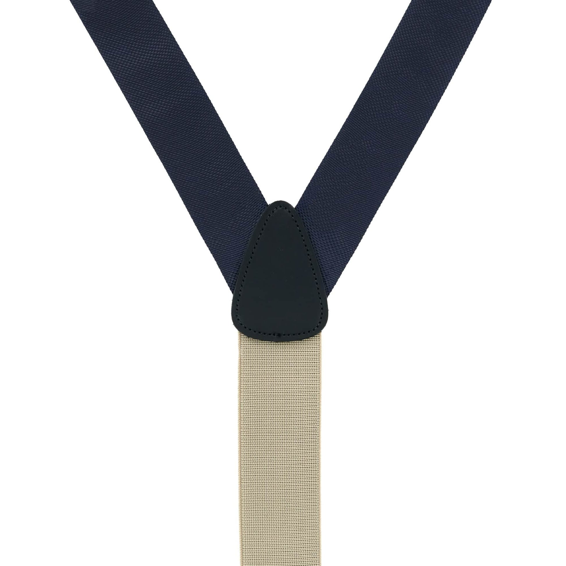 Hudson Nylon Button End Braces - Navy