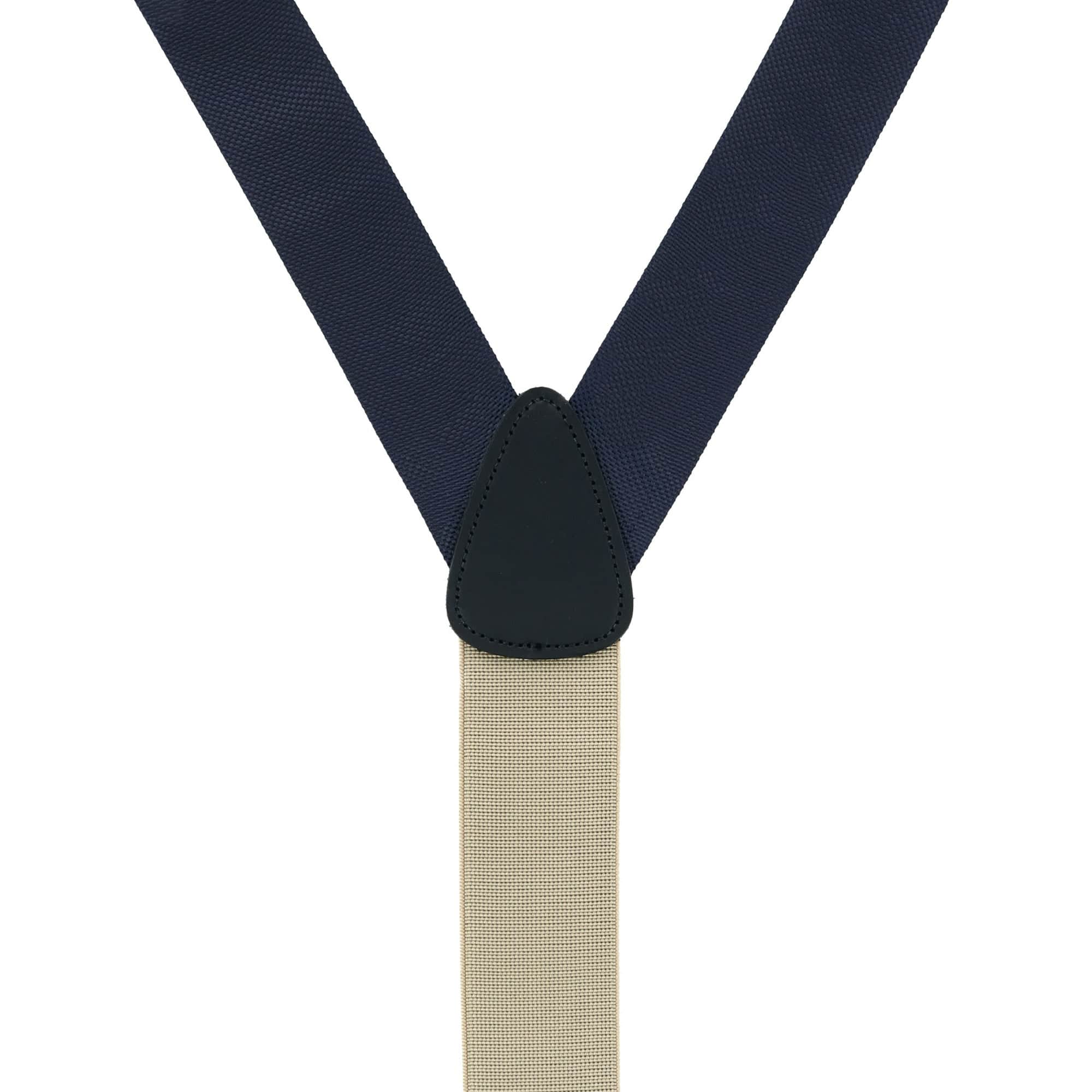 Hudson Nylon Button End Braces - Navy