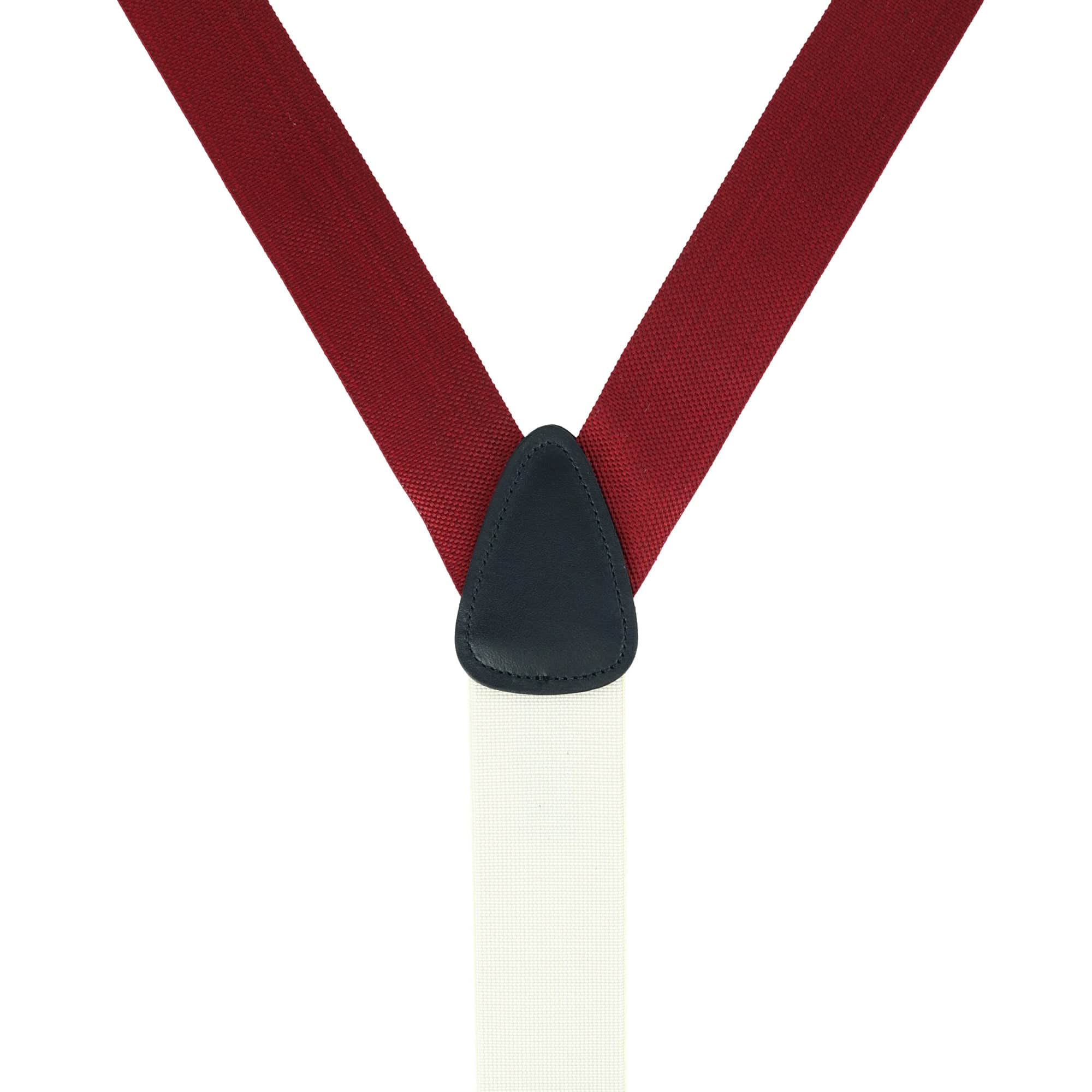 Hudson Nylon Button End Braces - Red