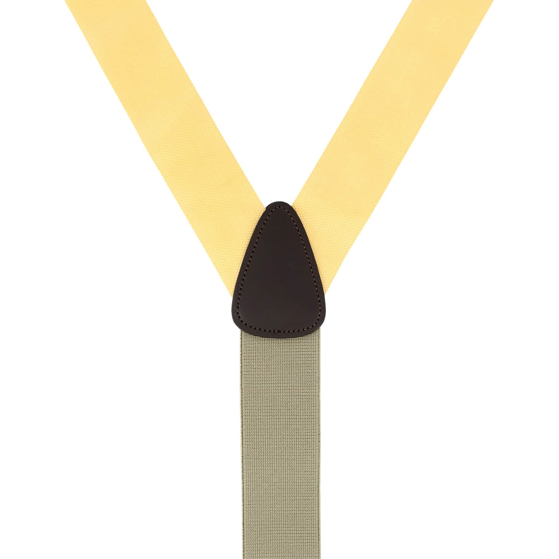 Hudson Nylon Button End Braces - Yellow