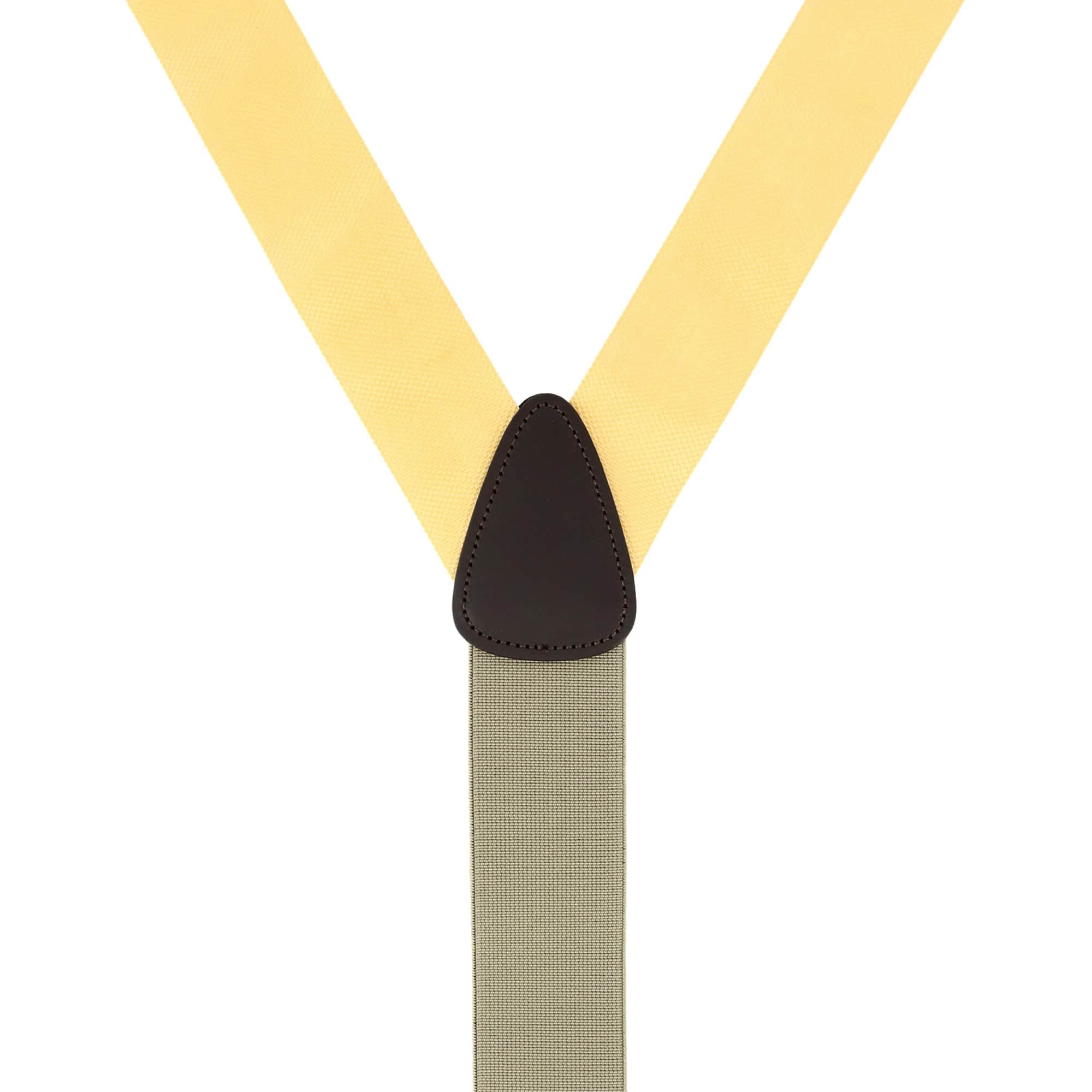 Hudson Nylon Button End Braces - Yellow