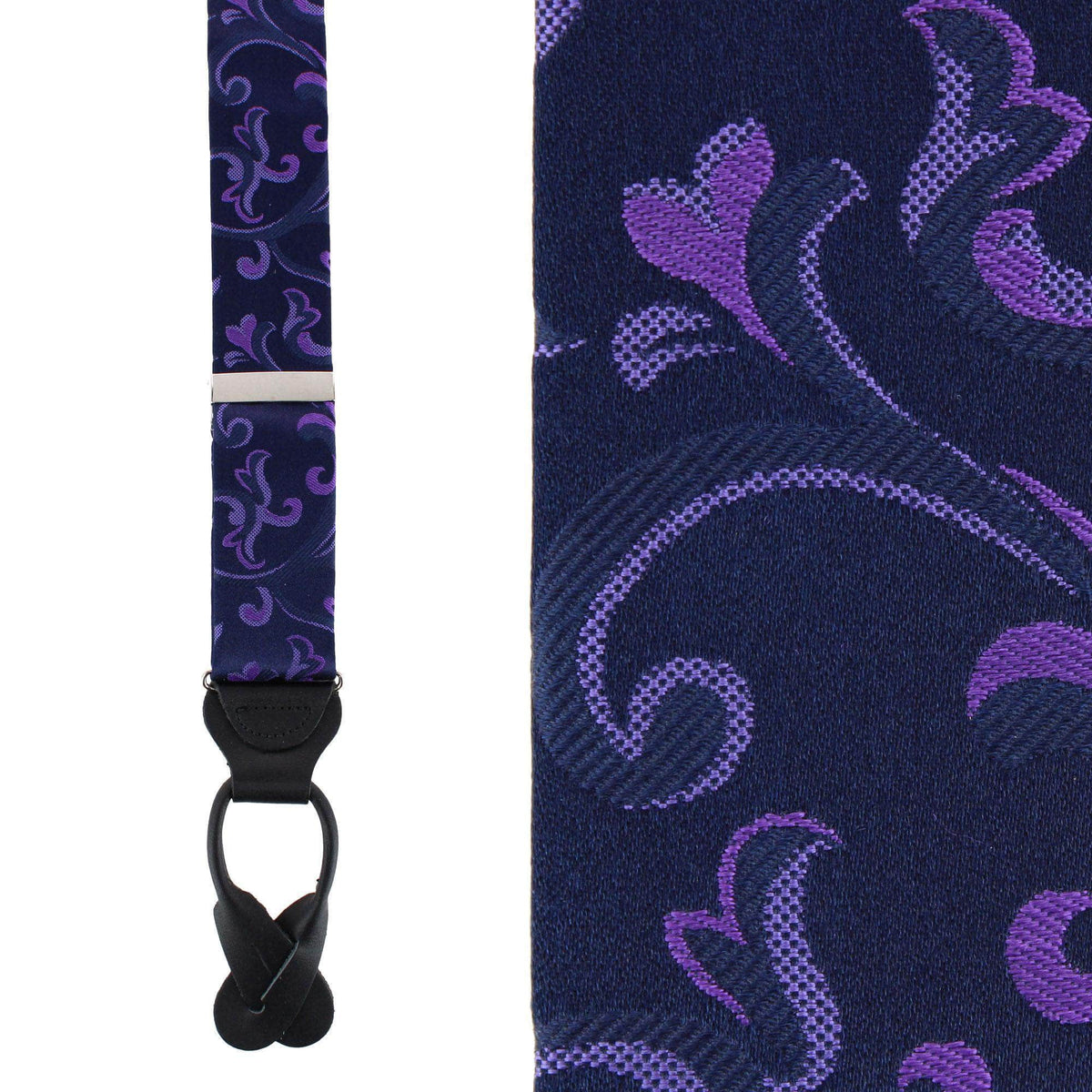 Christian the Romantic Brocade Silk Button End Braces