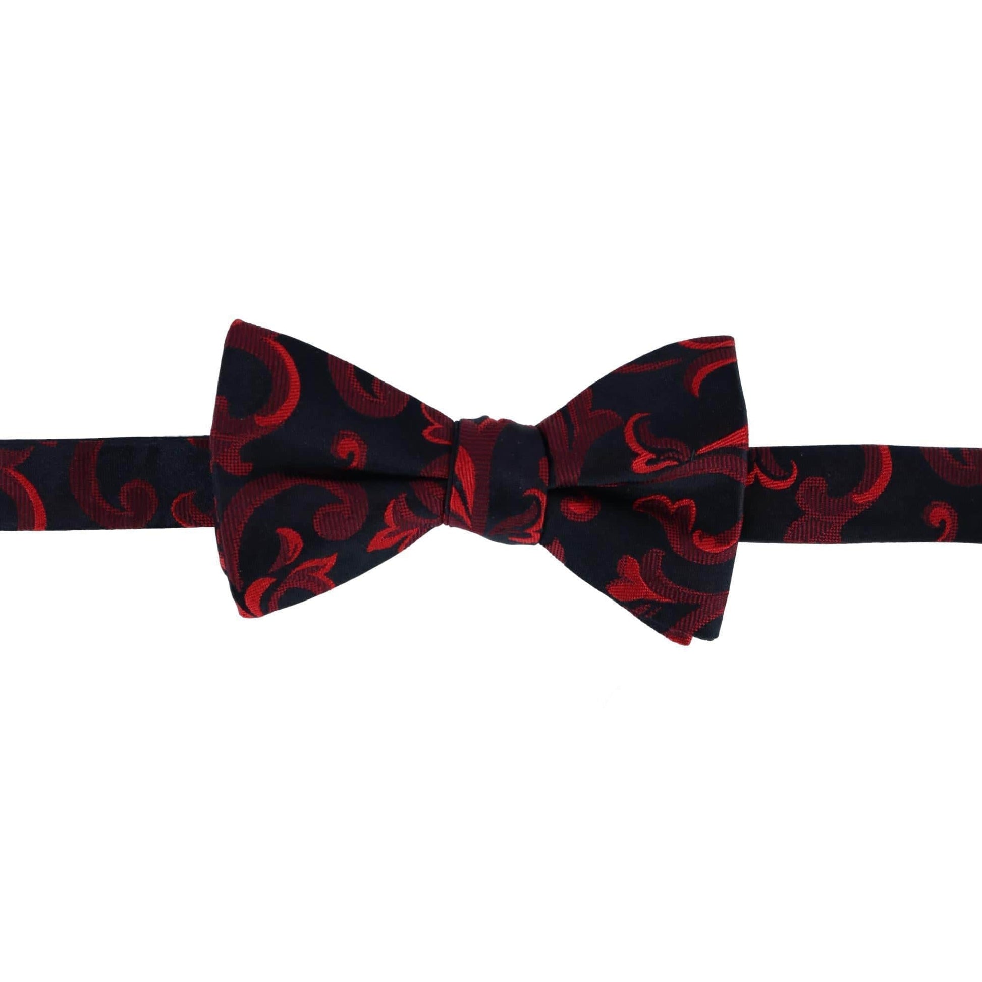 Christian the Romantic Brocade Silk Braces and Bow Tie Set - Red