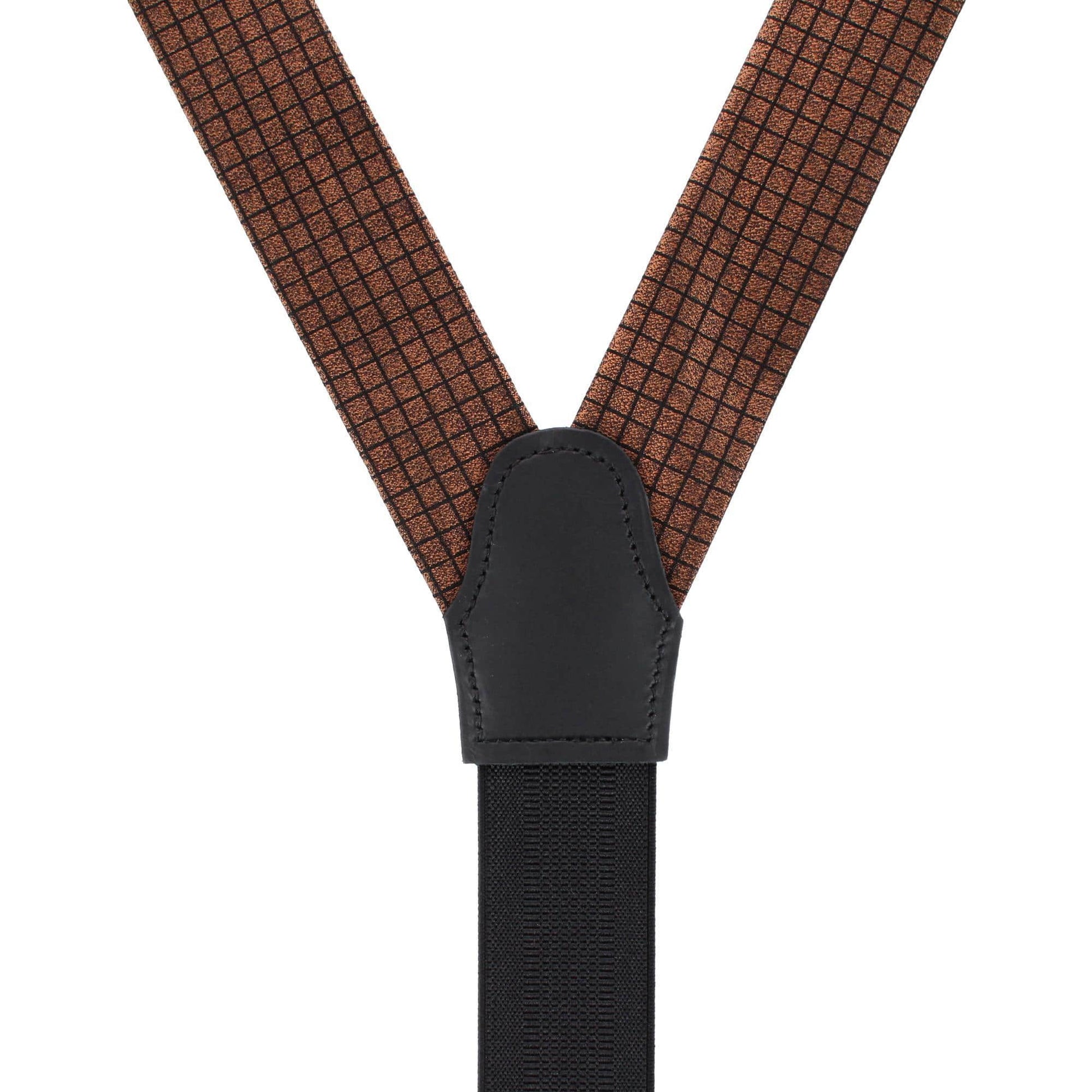 Bradford Neat Square Silk Formal End Braces - Brown