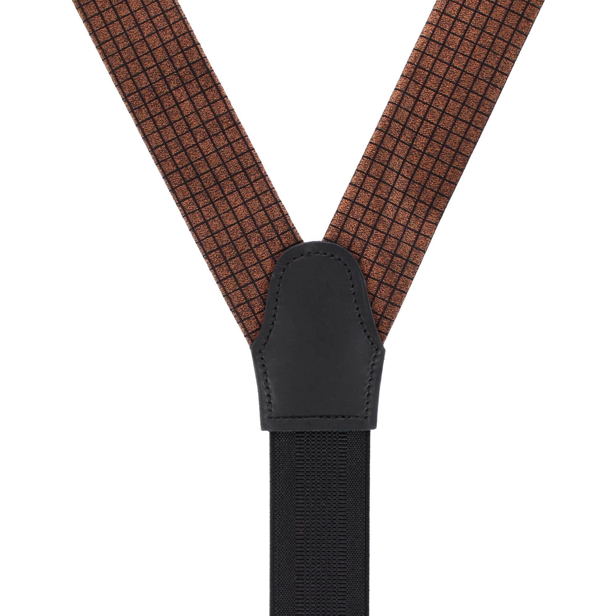 Bradford Neat Square Silk Formal End Braces - Brown