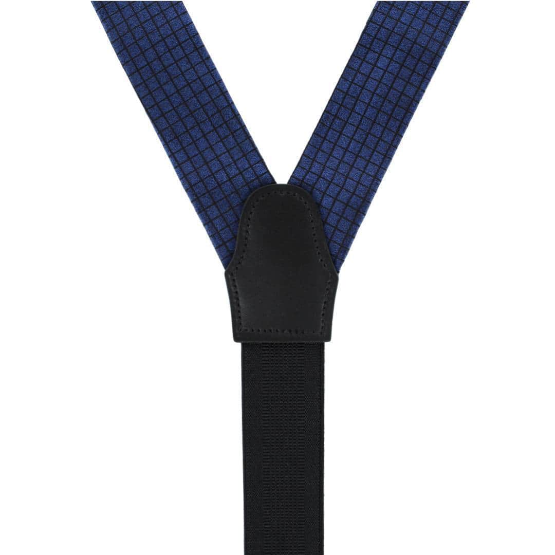 Bradford Neat Square Silk Formal End Braces - Navy Blue