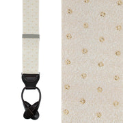 Cream with Gold Polka Dots