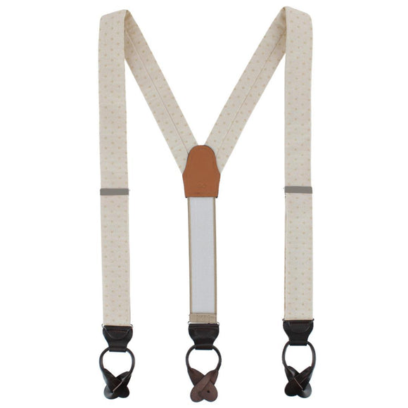 Cream with Gold Polka Dots