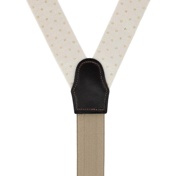 Cream with Gold Polka Dots