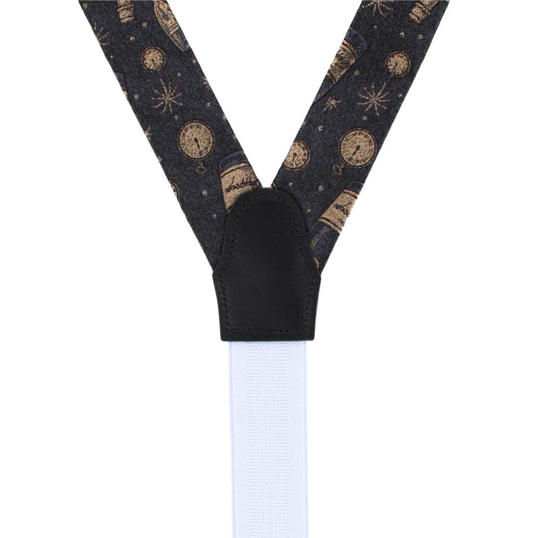 Resolutions Countdown Novelty Silk Formal End Braces - Black