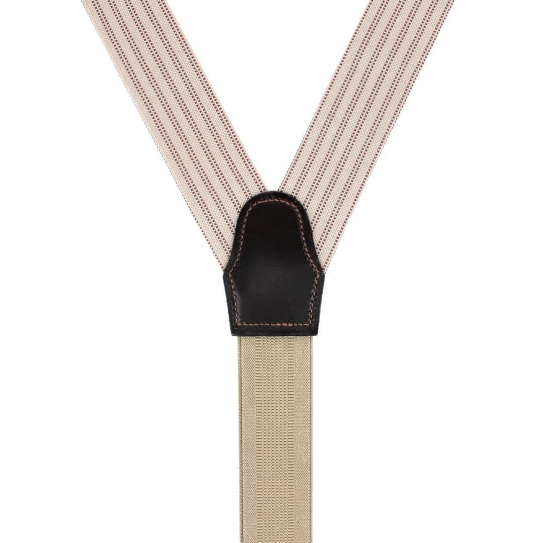 Booker Southern Gentleman Silk Button End Braces - Khaki