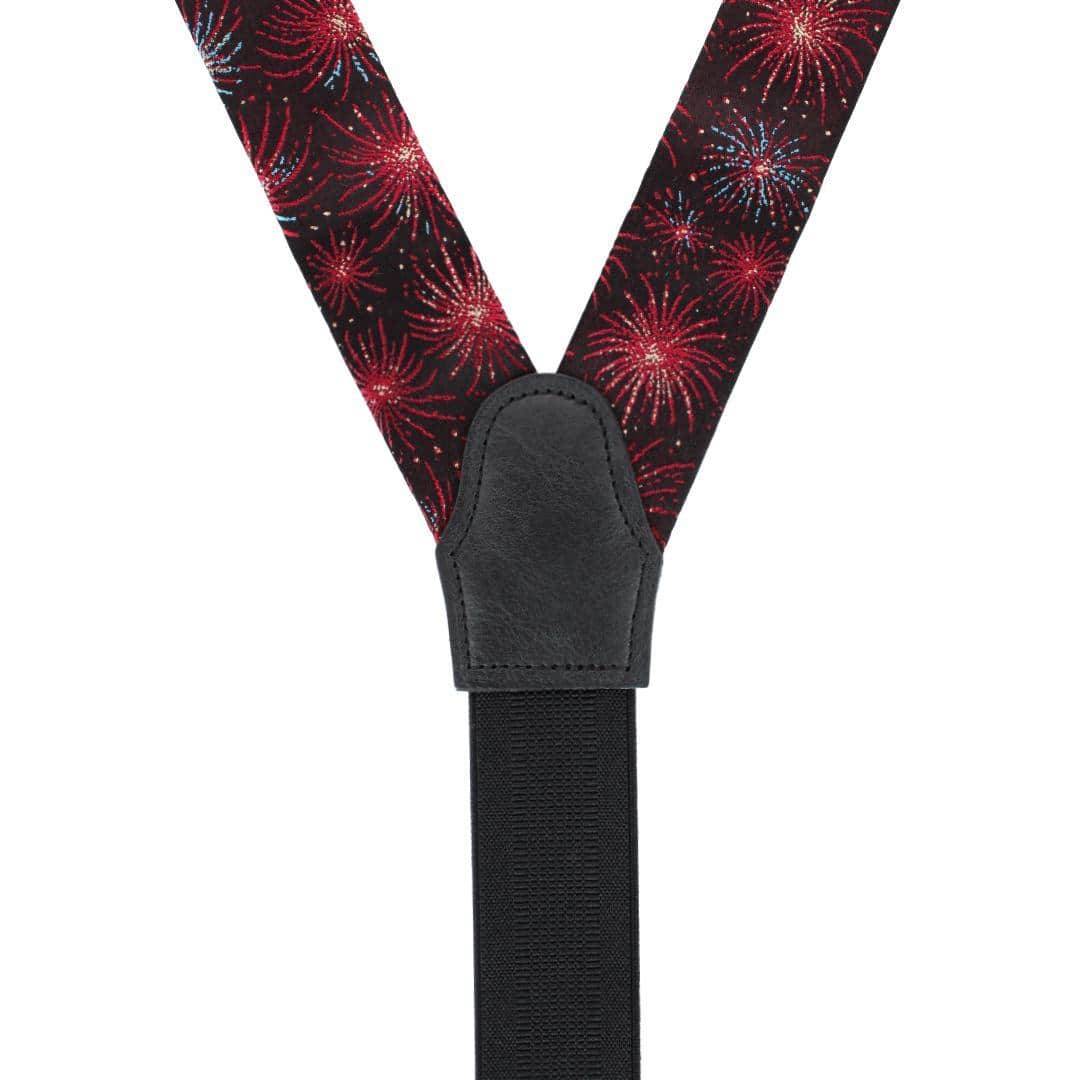Illumination Explosion Silk Button End Braces - Black