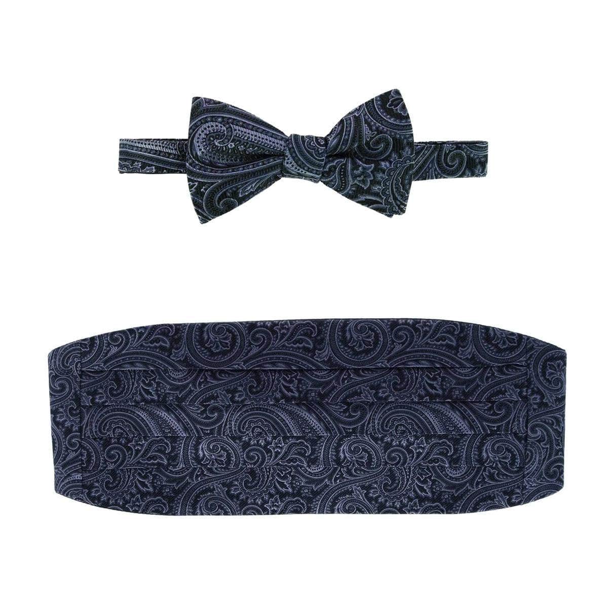 Sobee Paisley Cummerbund Bow Tie Set